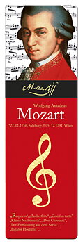 Bogmærke i pap, Mozart, Komponister TEMA-produkt