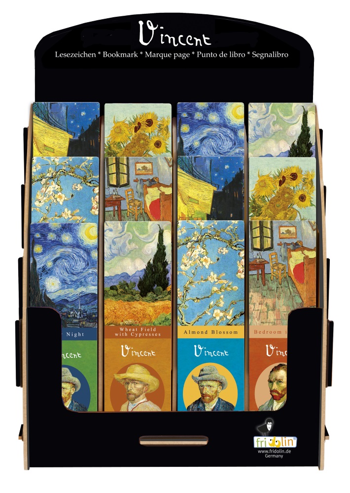 Bogmærker i pap, Vincent van Gogh, Borddislpay med 240 stk. TEMA-produkt