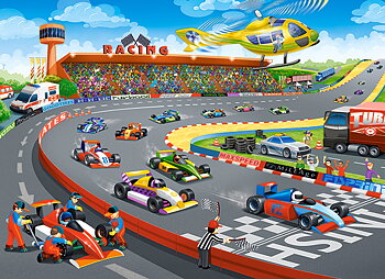 Formula Racing, puslespil med 100 brikker (B-111046)