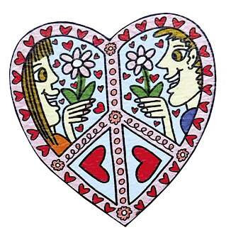 Magneter MDF, James Rizzi, Hjerte, TEMA-produkt