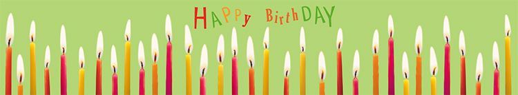 Panoramakort, Happy birthday-ljus (ANL045/10301067)