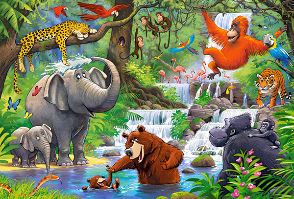 Jungle Animals, 40-bitarspussel Maxi (B-040315)