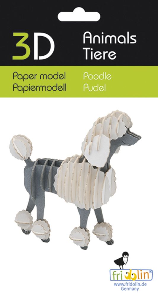 3D-pappersmodell, Pudel (hund)