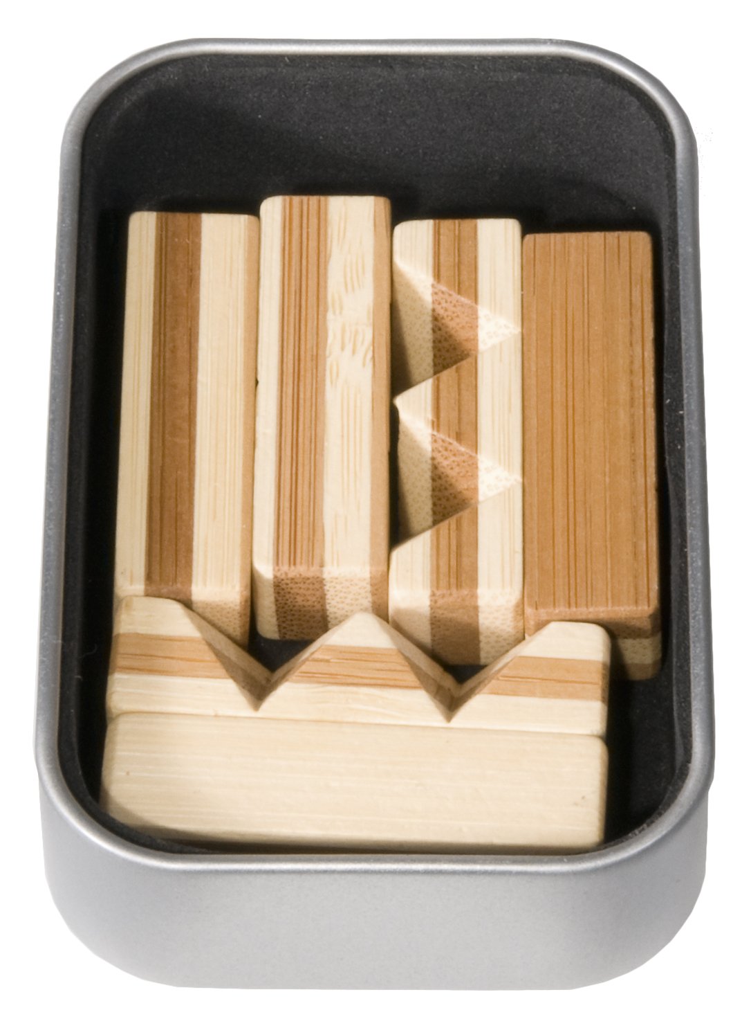 Bambu-3D-pussel i Metallask, röd, Knop, Svårighetsgrad: 3/5 - 3
