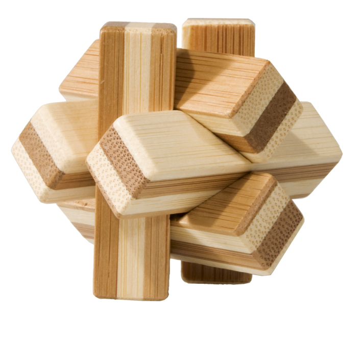 Bambu-3D-pussel i Metallask, röd, Knop, Svårighetsgrad: 3/5 - 2