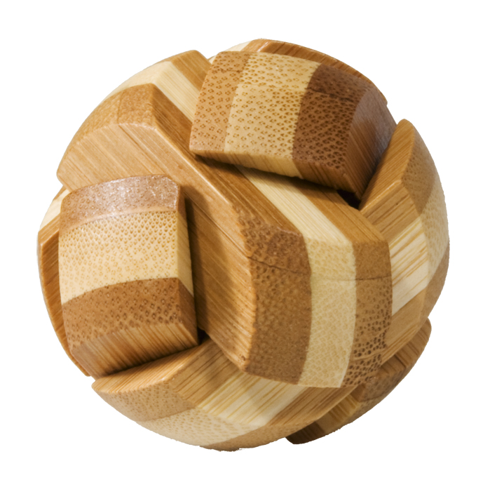 Bambu-3D-pussel i Metallask, röd, Kula, Svårighetsgrad: 3/5 - 2