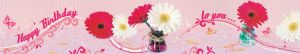 Panoramakort, Happy Birthday to you... (blommor) (ANL062)