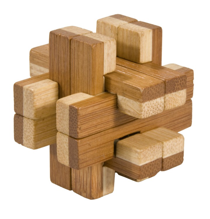 Bambu-3D-pussel i Metallask, grön, Dubbel-block, Svårighetsgrad 3/5 - 2