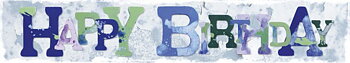 Panoramakort, Happy Birthday (stora bokstäver) (10520006)
