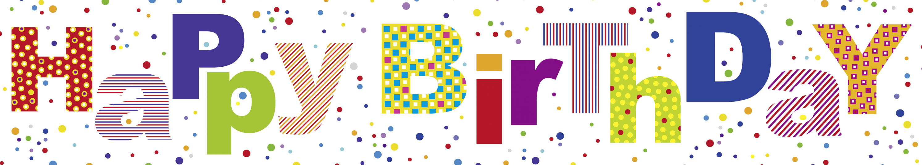 Panoramakort, Happy birthday - prickar (5-51005)
