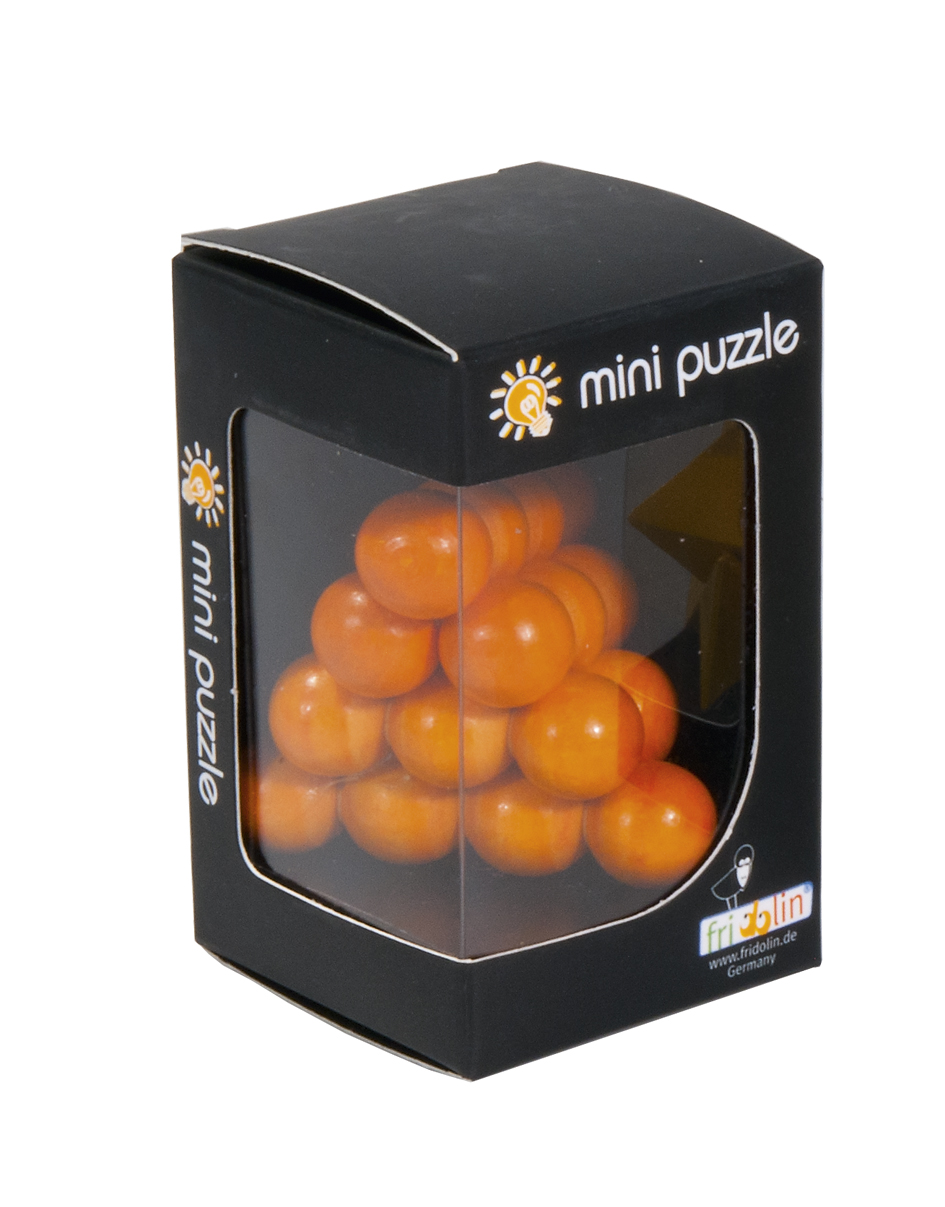 Trä-3D-pussel, Kul-pyramid, orange, Svårighetsgrad 2/5 - 2