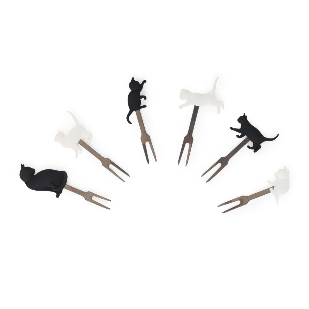 Meow - set med 6 aperitif-gafflar - 2