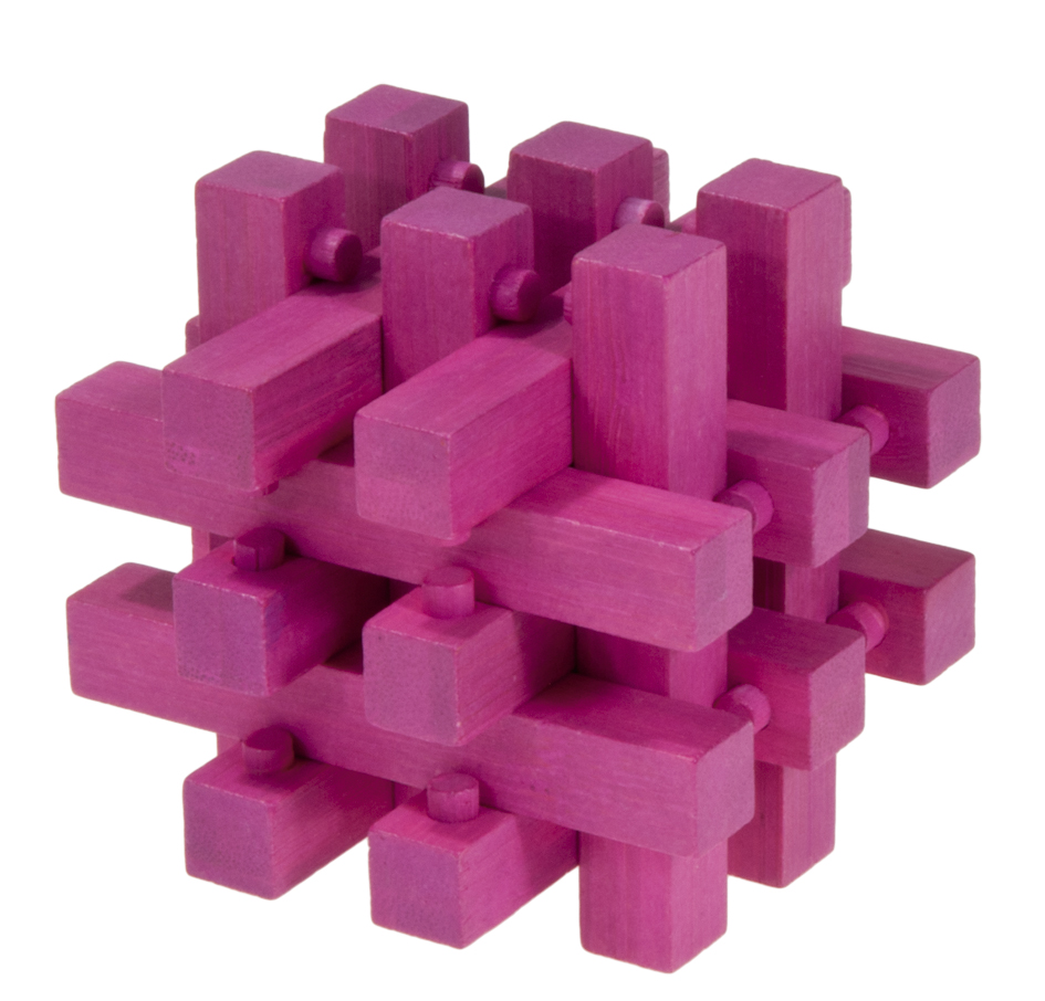 Bambu-3D-pussel, färgat, Försegling, rosa, Svårighetsgrad: 2/5