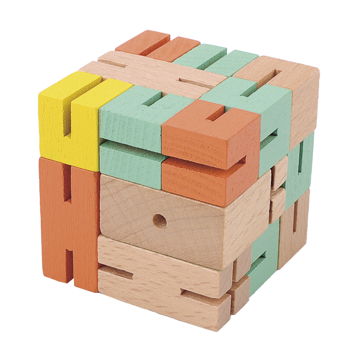 Puzzle Boy, grön, orange, gul, Svårighetsgrad 4/5 - 5