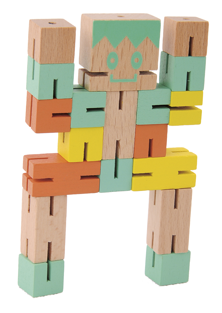 Puzzle Boy, grön, orange, gul, Svårighetsgrad 4/5 - 2