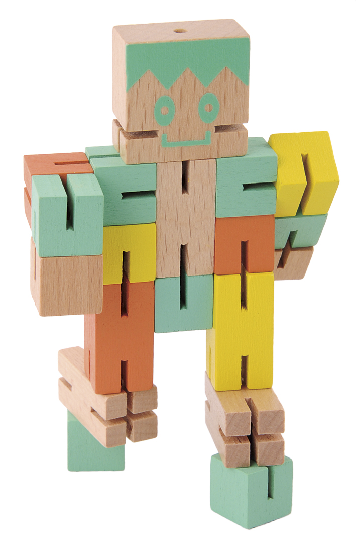 Puzzle Boy, grön, orange, gul, Svårighetsgrad 4/5
