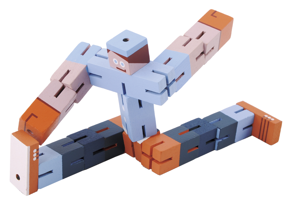 Puzzle Boy, blå, orange, ljusblå, Svårighetsgrad 4/5 - 3