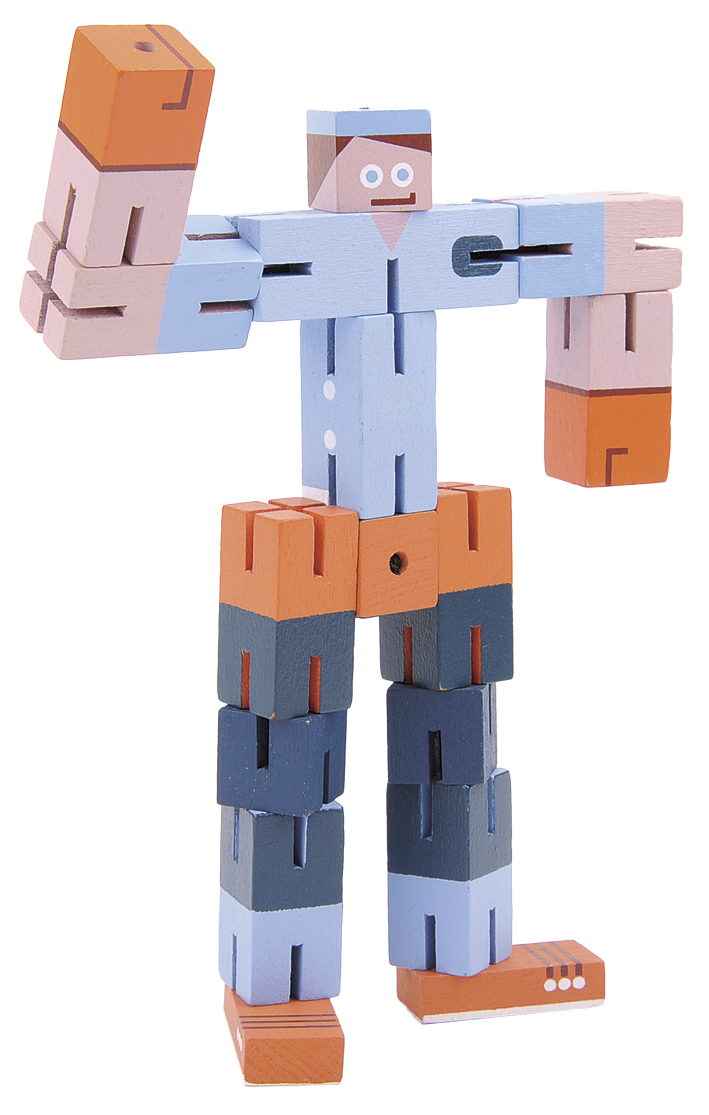 Puzzle Boy, blå, orange, ljusblå, Svårighetsgrad 4/5 - 2