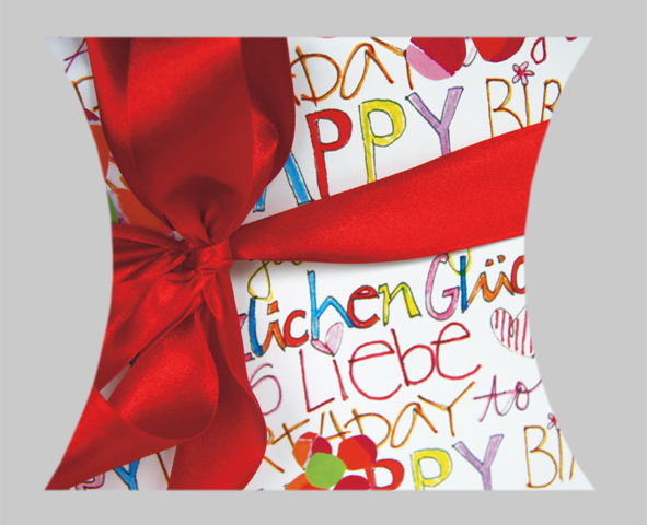 Gåvoask, Happy birthday...(sidenband) (S-KS019)