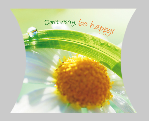 Gåvoask, Don't worry, be happy! (blomma) (S-KS046)