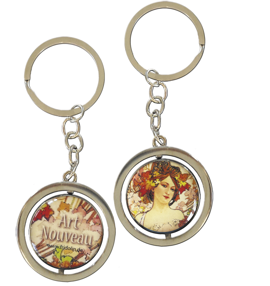 Nyckelring, Louise, Art Nouveau, dubbelsidig, TEMA-produkt