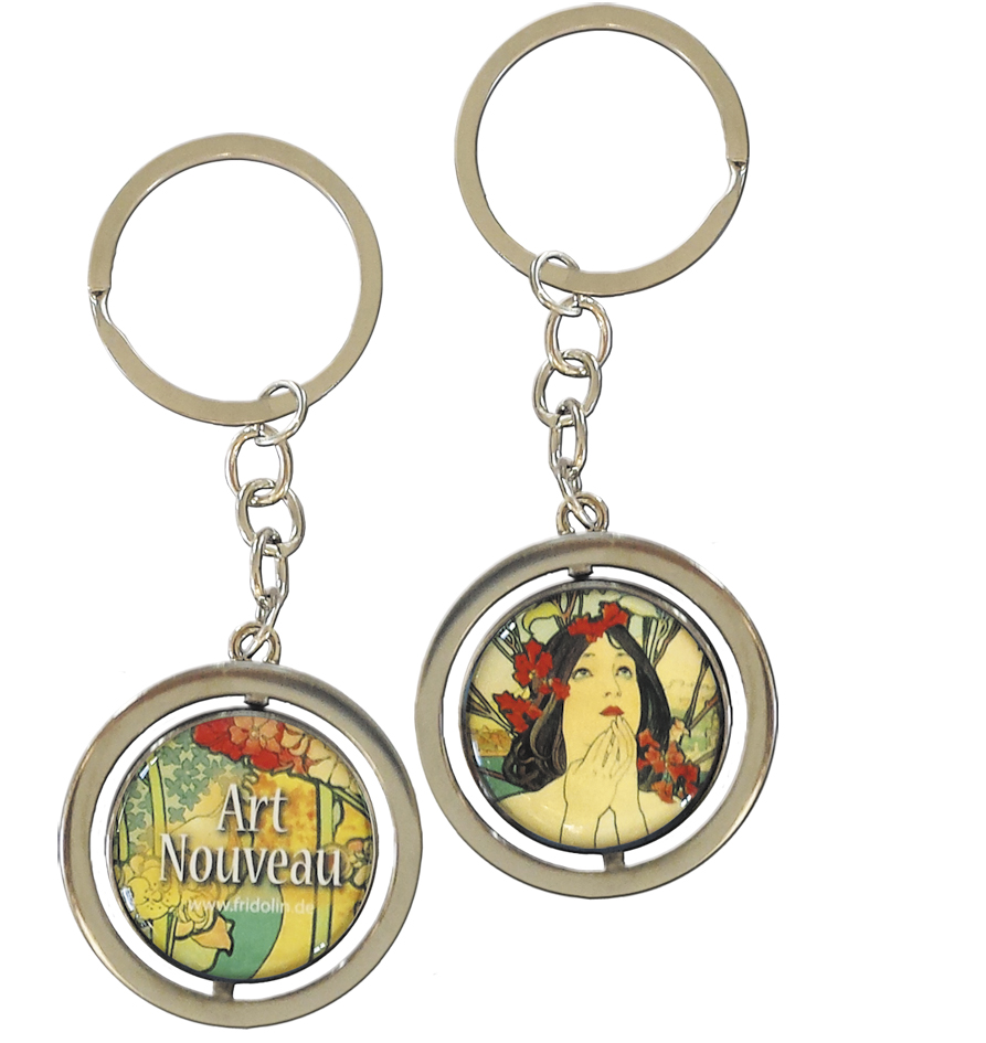 Nøglering, Monaco, Art Nouveau, dobbeltsidet TEMA-produkt