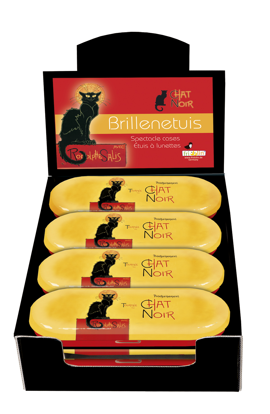 Brilleetuier, Chat Noir, Steinlen, Borddisplay med 12 stk.