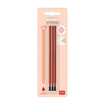 Refills för Erasable gel pens, 3 st., röda