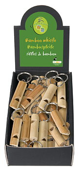 Bambu-visselpipor i  nyckelring, Bordsdisplay med 24 st.