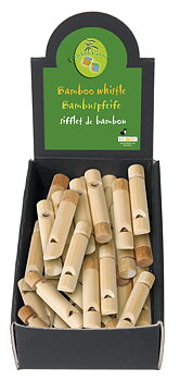 Bambu-visselpipor Magic whistle, Bordsdisplay med 24 st.
