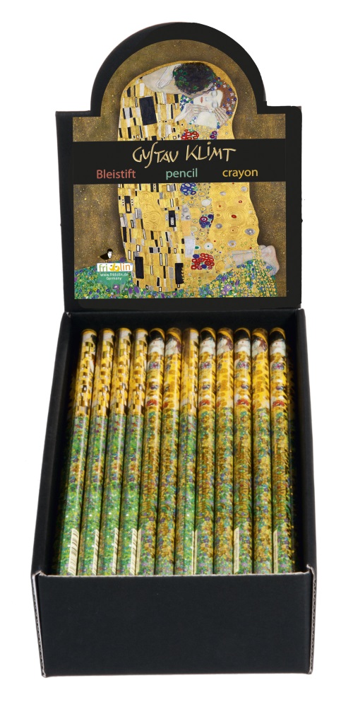 Blyertspennor, Gustav Klimt, Kyssen, Bordsdisplay med 50 st., TEMA-produkt