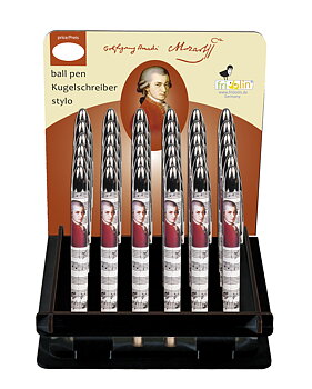 Kuglepenne af plast, Mozart, Borddisplay med 36 stk. TEMA-produkt