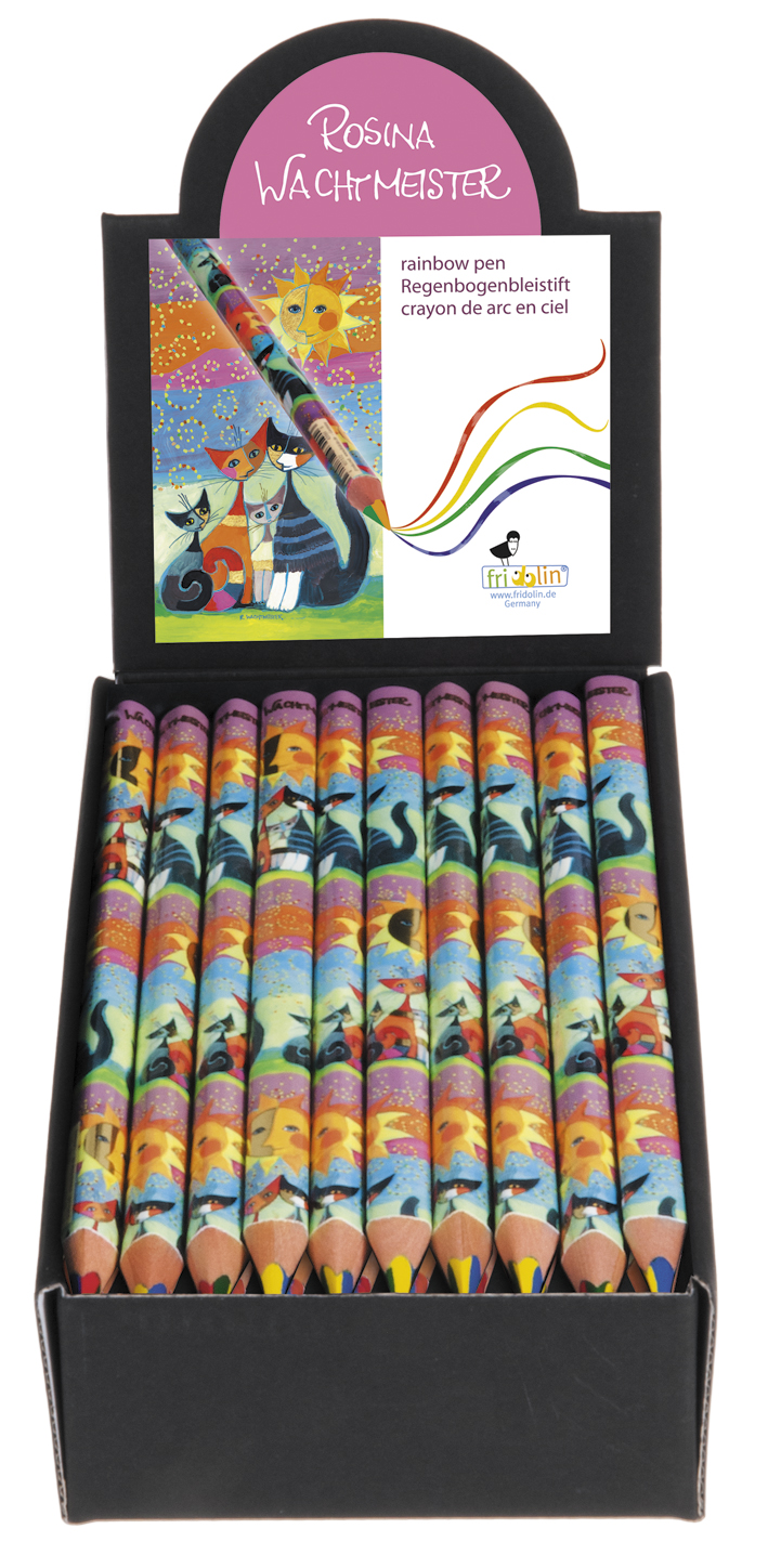 Blyanter med regnbuestift, We want to be together, Rosina Wachtmeister, Borddisplay med 50 stk.