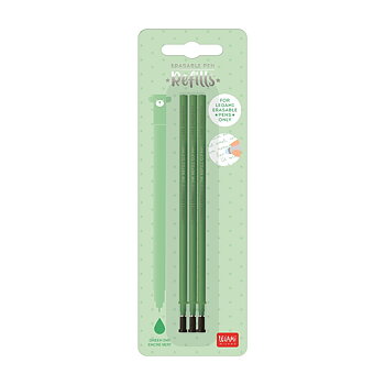 Refills för Erasable gel pens, 3 st., gröna