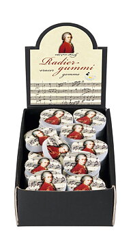 Viskelædere, Mozart, Borddisplay med 60 stk. TEMA-produkt