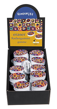 Viskelædere, Kandinsky, Borddisplay med 60 stk. TEMA-produkt