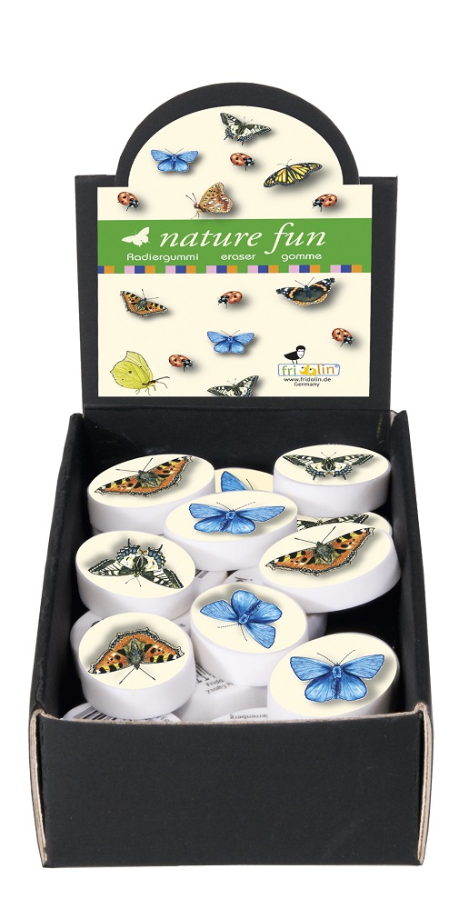 Viskelædere, Nature Fun, Borddisplay med 60 stk.