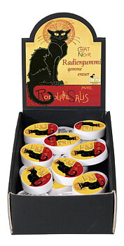 Suddgummin, Chat Noir, Steinlen, Bordsdisplay med 60 st., TEMA-produkt