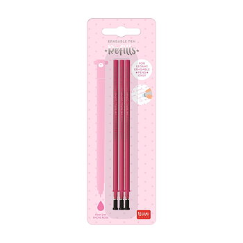 Refills för Erasable gel pens, 3 st., rosa