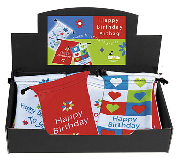 Art Bag, Happy Birthday, Borddisplay med 24 stk.