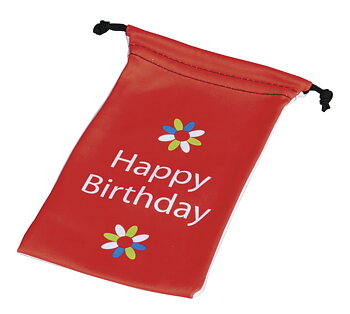 Art Bag, Happy Birthday, Hvid og rød