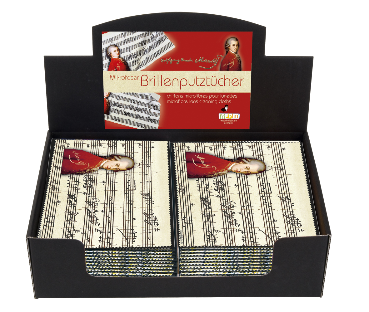 Pudseklude, Wolfgang Amadeus Mozart, Borddisplay med 24 stk. TEMA-produkt
