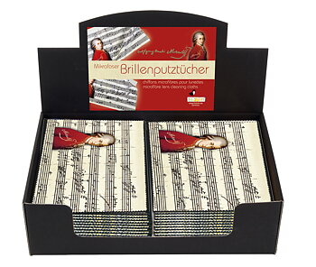 Pudseklude, Wolfgang Amadeus Mozart, Borddisplay med 24 stk. TEMA-produkt