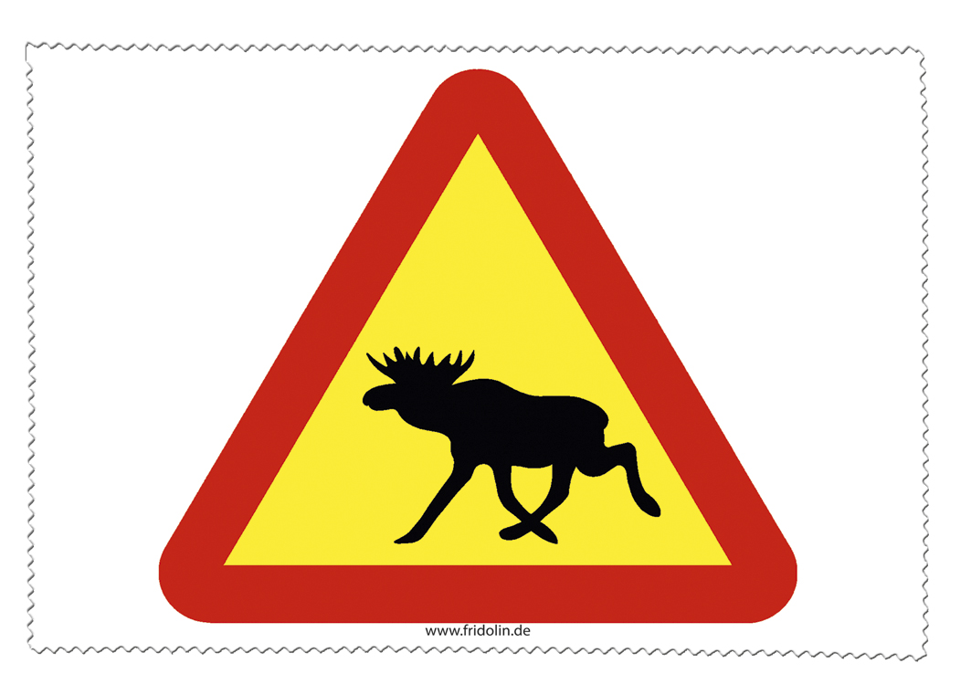 Putsduk, Vägskylt, Älg