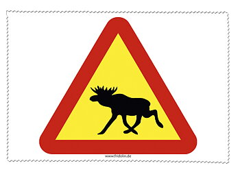 Putsduk, Vägskylt, Älg