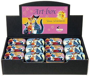 Art-boxes, Rosina Wachtmeister, Bordsdisplay med 36 st.