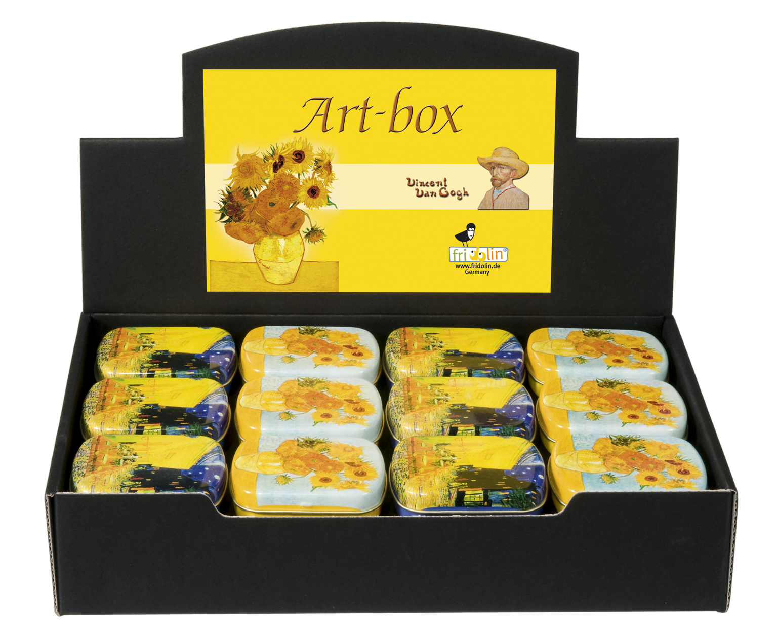 Art-boxes, Vincent van Gogh, Bordsdisplay med 36 st., TEMA-produkt