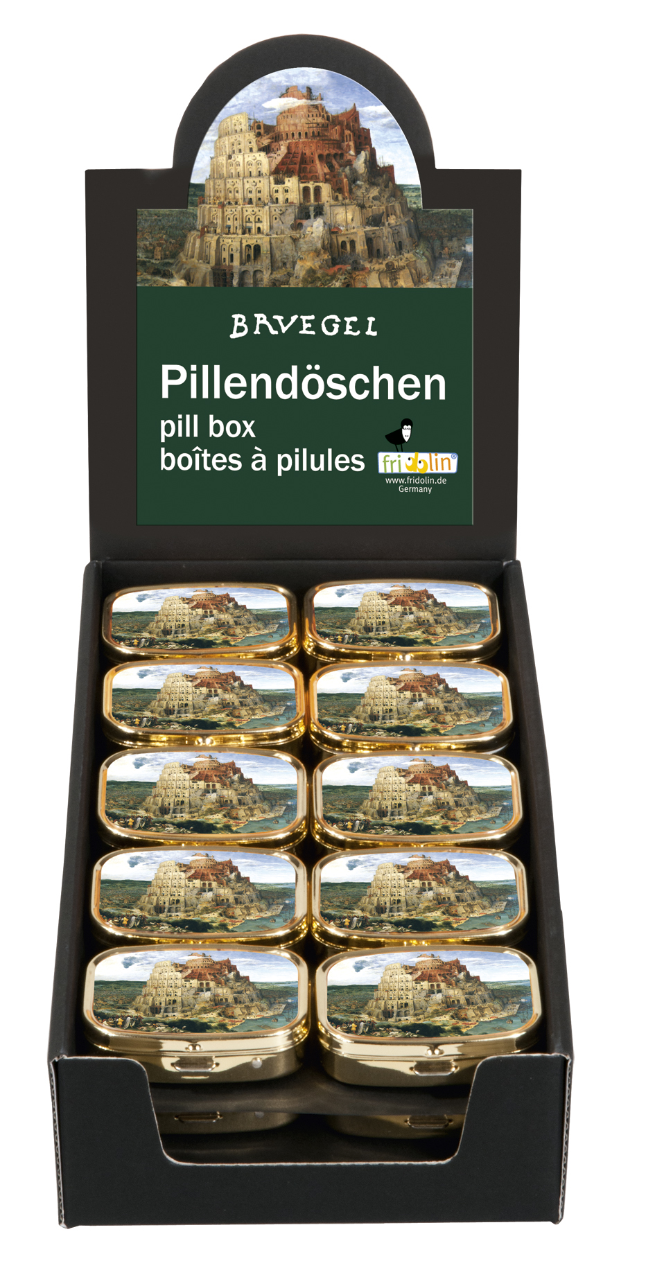 Pilleraskar med spegel, Pieter Bruegel d.ä., Bordsdisplay med 30 st., TEMA-produkt