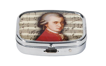 Pilleæske med spejl, Wolfgang Amadeus Mozart TEMA-produkt
