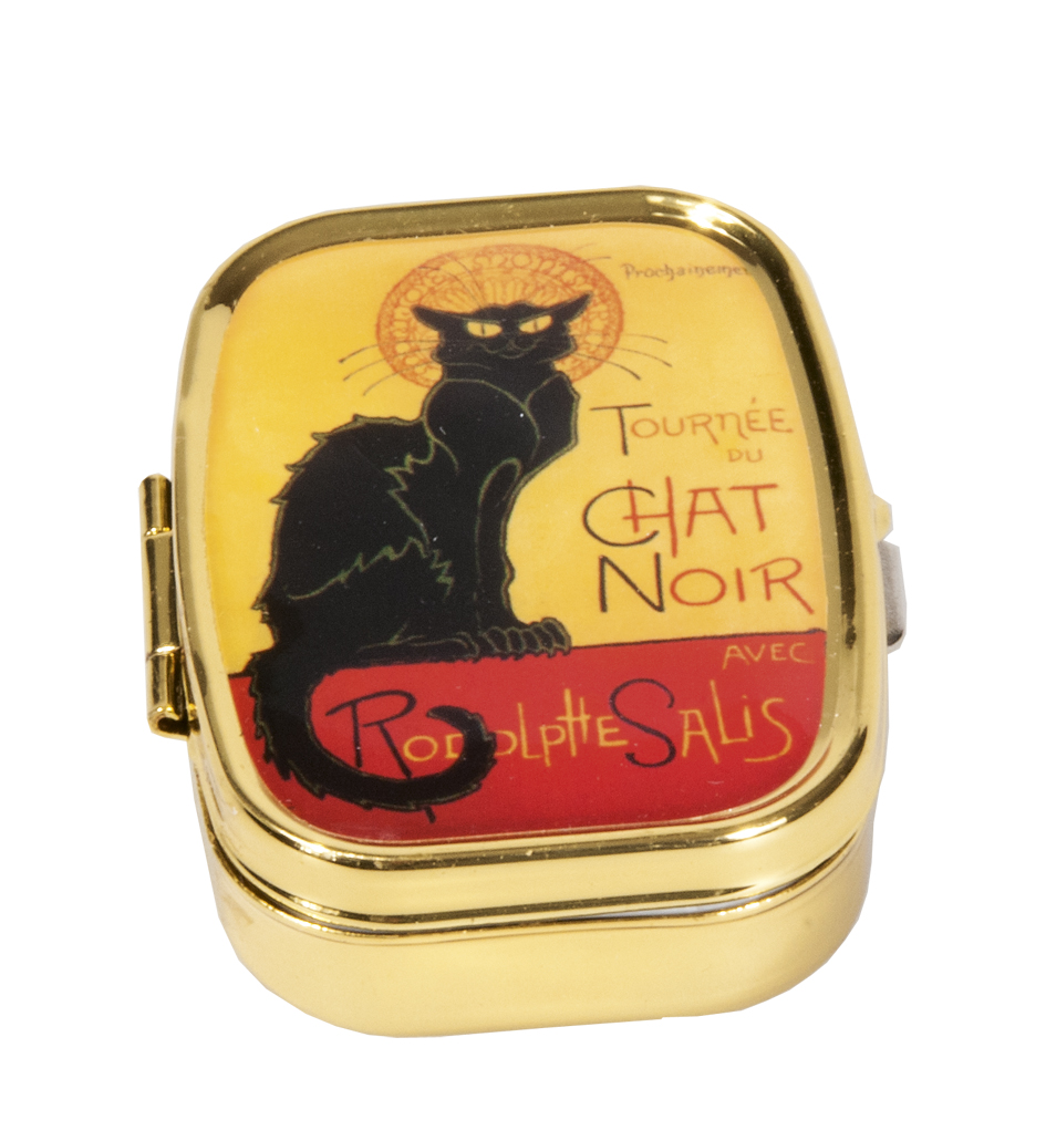Pilleæske med spejl, Chat Noir, Steinlen - 2